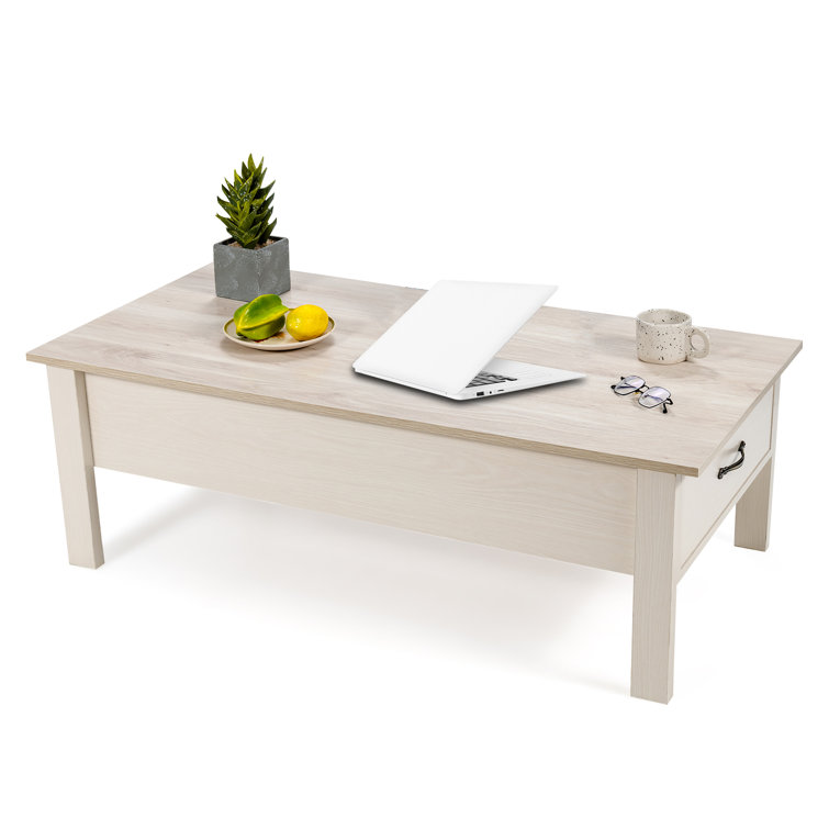 August Grove Lift Top Extendable Frame Coffee Table with Storage